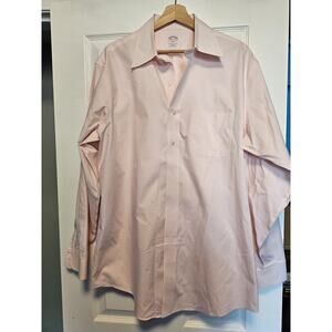 Brooks Brothers Shirt Men 16.5 4/5 Pink Casual Button Down